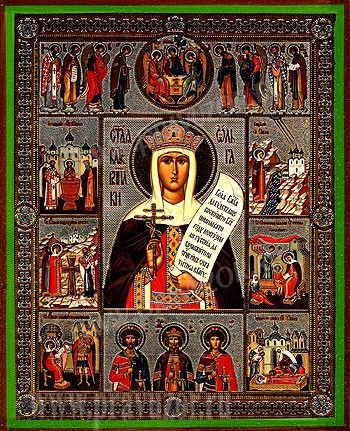Комментарии к схеме вышивки «Икона священной княгини Ольги» (№1758380)
